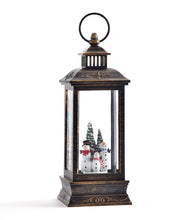 Load image into Gallery viewer, 10.80" LED Water Lantern with Snowmen