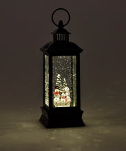 Load image into Gallery viewer, 10.80" LED Water Lantern with Snowmen