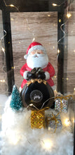 Load image into Gallery viewer, 18" Black Lantern with Santa Claus