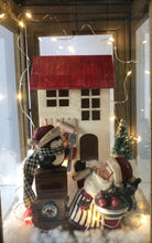 Load image into Gallery viewer, 20" Wooden Lantern with Cooking Santa