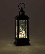 Load image into Gallery viewer, 10.80&quot; LED Water Lantern with Snowmen
