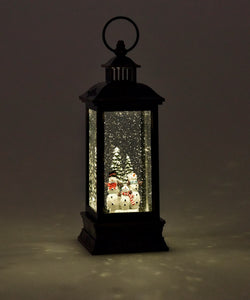 10.80" LED Water Lantern with Snowmen